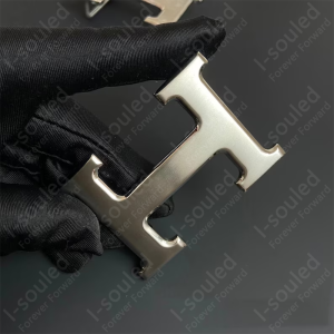 Solid Pure Titanium Pin Belt Buckle Letter H 38mm