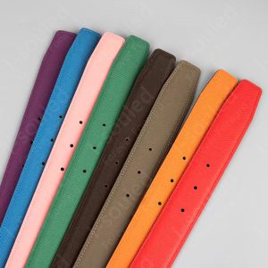 32MM Width Belt Suitable For Luxury H Buckle Top Layer Real Cowskin Belt For Unisex Double-side Two-color, One Is Used As Two