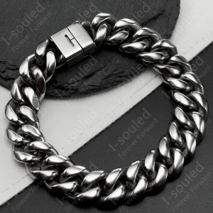 14mm Pure Titanium Cuban Chain Bracelet And Necklace