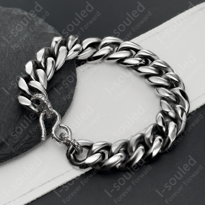 14mm Pure Titanium Cuban Chain Bracelet And Necklace