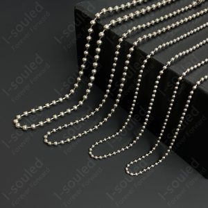 2mm|2.4mm|3.0mm|4.0mm Titanium Ball Chain Necklace