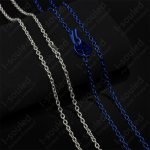 Titanium Cable Titanium Chain 3.0 mm 3.5 mm 4.5 mm Oval Links Necklace