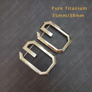 Pure Titanium Large G Letter Belt Buckle 35mm / 38mm
