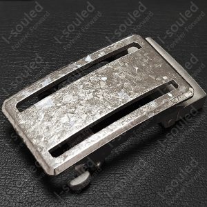TA1 Pure Titanium Toothless Automatic Belt Buckle Ice Flower Surface Finished