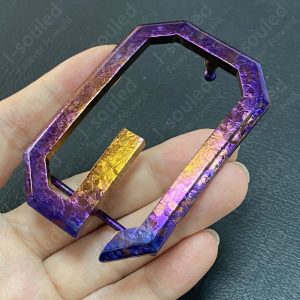 Solid Pure Titanium Pin Belt Buckle Letter G 35mm / 38mm