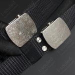 Hypoallergenic Pure Titanium Roller Automatic Buckle With Black Canvas Nylon Belt