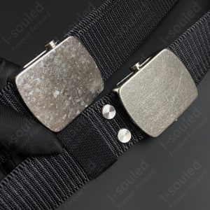 Hypoallergenic Pure Titanium Roller Automatic Buckle With Black Canvas Nylon Belt