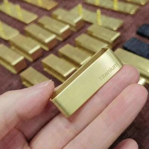 Gold Pure Titanium Belt Ring for Belt Resistant Rust Pin Buckle Ring Accessories