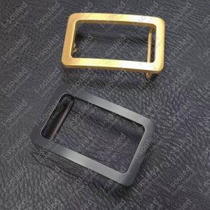 Solid Pure Titanium Pin Belt Buckle Letter Gold O Shaped 3.8cm