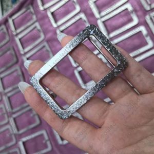 Solid Pure Titanium Pin Belt Buckle O Shaped 3.5cm and 3.8cm Ice Flower Surfaced finished