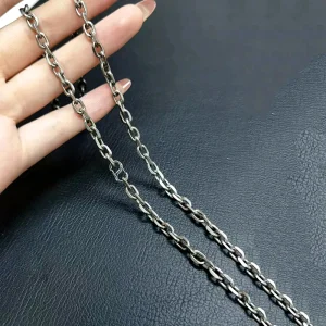 TA1 /Grade 1 Titanium 5.2mm Unisex O Shaped Chain Necklace