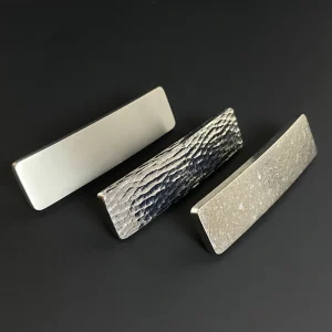 Women's Double Pin Buckle Titanium Belt Unique Handmade Hammer Striped Design Fashion Accessory