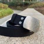 Mens Tactical Nylon Web Belt 3.8cm Pure Ti Automatic Slid Buckle