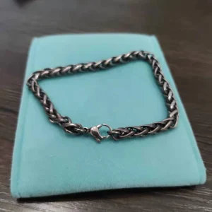 7 MM Pure Titanium Dragon Keel Chain On Hand Women Bracelet With Lobster Clasp