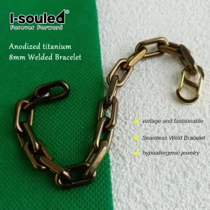 8.0mm pure titanium seamless seamless seamless one-piece anti allergic bracelet, perfect for both men and women