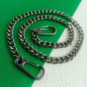 8.7mm pure titanium men's anti allergic titanium metal chain, business lightweight, sweat resistant, color preserving