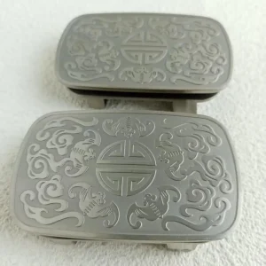 3.5cm/3.8cm pure titanium Wufu men's high-end automatic belt buckle, anti allergic retro smooth buckle head, lightweight and swe