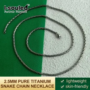 2.5mm pure titanium snake chain necklace ∥ anti allergic collarbone chain ∥ unisex