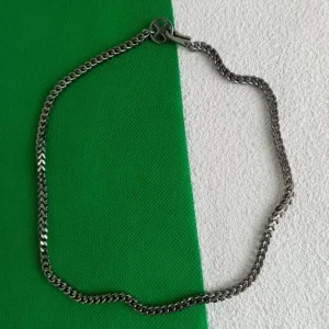 4 mm Pure Titanium Square Chain - Anti Allergic, Corrosion-Resistant - Suitable For Women And Men Jewelry