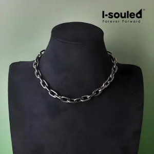 Medical Grade Pure Titanium Choker Necklace - 15" Hypoallergenic Titanium Necklace, 9.5mm Width & Lobster Clasp