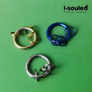 Titanium Key Organizer Carabiner | Minimalist Key Ring Holder | Quick Release Split Ring for Office Keys/Car Fob