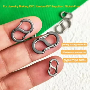 Titanium S Clasp for Necklace Bracelet, Jewelry Making Supplies DIY Connector, Застежка из титана, 12mm 16mm