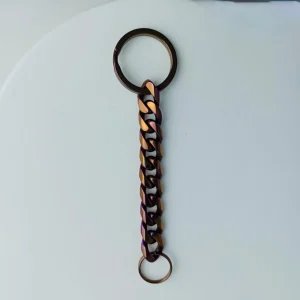 10.5mm Pure Titanium Ground Six-Sided Short Suspension Chain | Durable Titanium Jewelry Chain for DIY Craft & Daily Wear