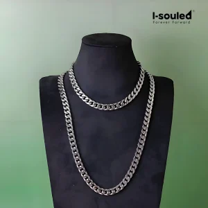 Unisex Pure Titanium Necklace 10.5mm Wide Minimalist Hip Hop Chain Jewelry Lightweight Durable for Street Dance Dancers