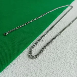 Unisex 4.2mm Pure Titanium Necklace - Ground Flat Geometric Design, Extremely Simple Style for Daily Matching