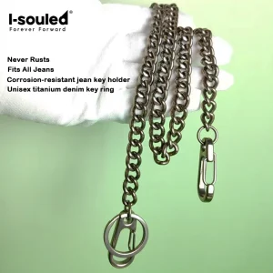 Military-Grade Titanium Keyring | 8.7MM Anti-Scratch Keychain for Hiking/Motorcycle | Jeans Style Outdoor Gear