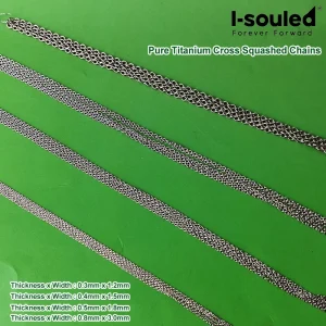 Wholesale Multi-Size Pure Titanium Cross Chain DIY Jewelry Making Supplies Pendant Necklace