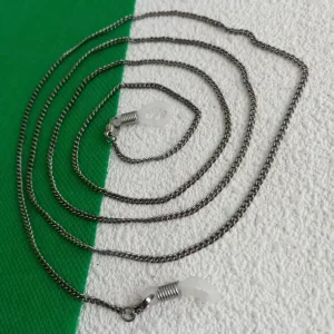 2.1mm Hypoallergenic Titanium Denim Eye Chain Necklace for Women - Dainty Layering Jewelry 2024 Trend