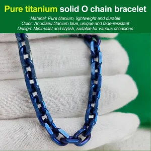 Perfect Gift Ice Blue Titanium Bracelet Unisex Birthday Anniversary Valentines Day Gift for Him Her