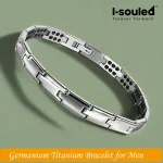 Mirror-Polished Titanium Bracelet with Germanium for Men & Women, Simple & Fashionable