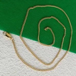 Lightweight 2.1mm Titanium Denim Chain Necklace for Women - Hypoallergenic Dainty Layering Jewelry