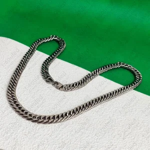 Pure Titanium Horsewhip Chain Necklace Titanium Hip Hop Chains Necklaces