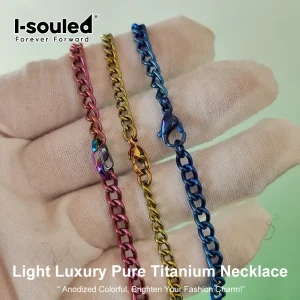 Minimalist Pure Titanium Twist Chain Necklace Stackable Layering Chain | Lightweight Durable Jewelry Gift