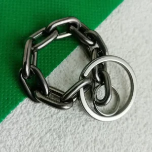 9.5mm Pure Titanium Keychain with 28mm Keyring & 14mm Titanium Ring - Durable Hypoallergenic Key Accessory for Men & Women