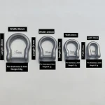 Pure titanium 6mm/8mm/10mm/15mm sandblasted horseshoe buckle (2 pieces)