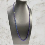 Pure Titanium Crystal Blue Anchor Chain Necklace 5.2MM Cool Gift 28 Inch New