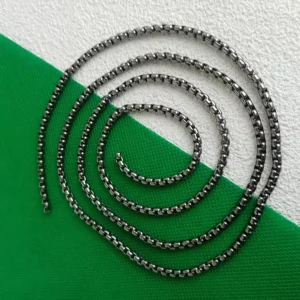 4.0mm Pure Titanium Box Chain - Buckleless Design, 101cm/202cm Length, Hypoallergenic Titanium Necklace for Men Women,