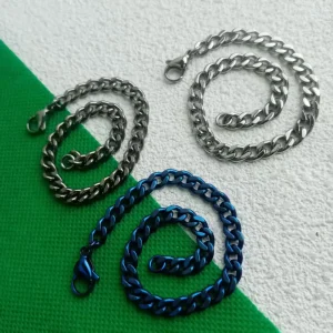 5.5mm pure titanium denim chain bracelet is waterproof, rust proof, and hypoallergenic, suitable for both men and women