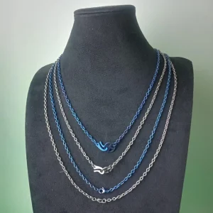 3.5mm/4.5mm pure titanium O-chain sweater, women's necklace, waterproof, anti allergic, lightweight