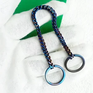 4MM blue pure titanium reversible chain, detachable extension tail chain, DIY necklace, bracelet, jewelry making