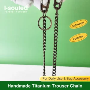 Titanium Kids Punk Keychain Hypoallergenic Lightweight Hip Hop Street Dance Accessory Keyring Gift for Children