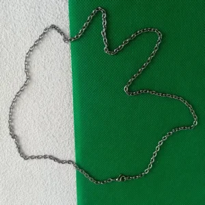 3.5mm Pure Titanium Round O-Link Chain Necklace  thin titanium necklace for summer