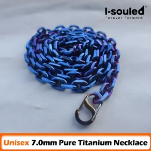 Luxury 7MM Titanium Anchor Chain Necklace - Wide Anchor Design Ideal Gift for Navigators And Ocean Lovers