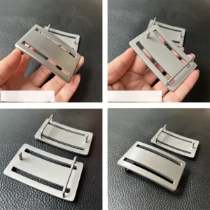 3.6cm/3.9cm pure titanium internal smooth hollow belt buckle titanium anti allergic trendy men's style