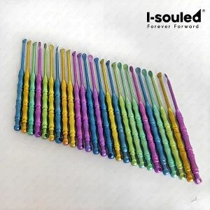 A set of 3 Packs Anodized Titanium Ear Pick Keychain for Safe Ear Cleaning - Hypoallergenic Ear Care Tool Gift for Men/Women