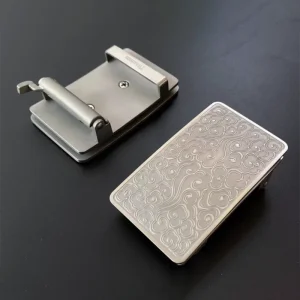 3.5cm/3.8cm pure titanium Xiangyun belt buckle anti allergic, toothless, non perforated, retro smooth buckle head, lightweight a